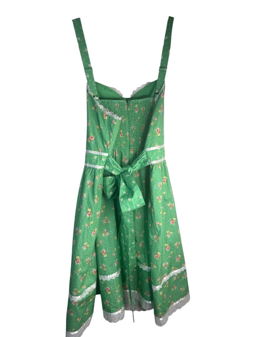 New Gunne Sax 2X By Jessica McClintock For ModCloth Green Floral Sundress - Picture 4 of 16